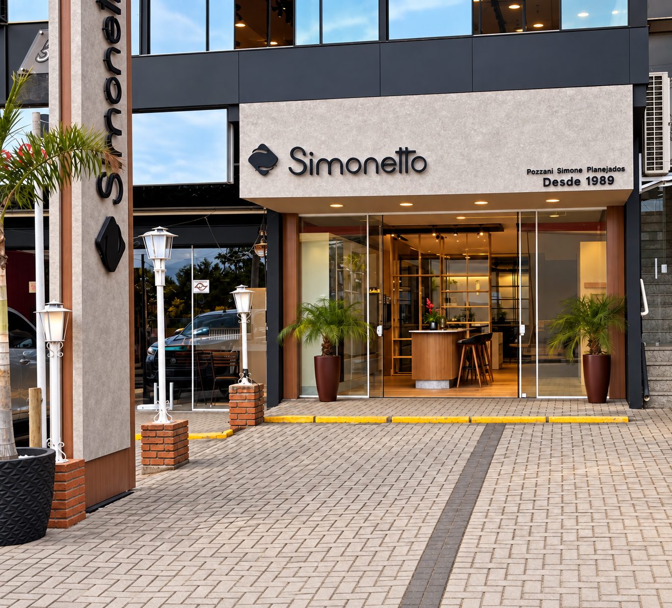 Fachada da loja Simonetto em Atibaia